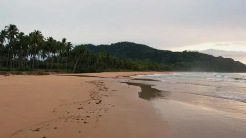 Drone Footage of waves as main subject in Philippines Stock Footage 245631459