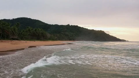 Drone Footage of waves as main subject in Philippines Video stock 245648442