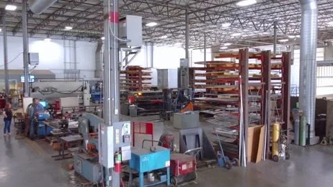Drone Footage of Work Shop Stock Footage 200790535