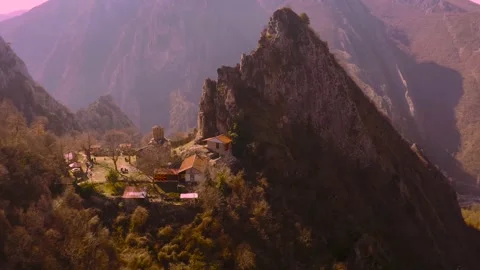 Drone footge  Monastery Video stock 131124504