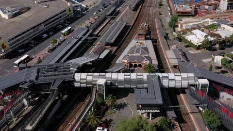 Drone Footscray Station 2 Stock Footage 150610466