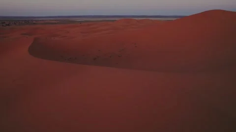 Drone forward flyover above Erg Chebbi dunes near Merzouga Morocco Stock Footage 337996090