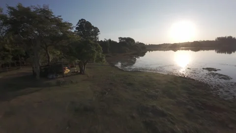 Drone FPV Landscape of Parque da Cidade, Jundiaí, Brazil. 4K 60fps ProRes Video stock 316915734
