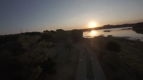 Drone FPV Landscape of Parque da Cidade, Jundiaí, Brazil. 4K 60fps ProRes Video stock 316916223