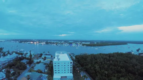 DRONE - FT MYERS BEACH PRE HURRICANE IAN DUSK Stock Footage 150333767