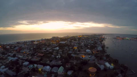 DRONE - FT MYERS BEACH PRE HURRICANE IAN 14 Stock Footage 150335004