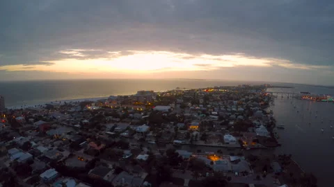 DRONE - FT MYERS BEACH PRE HURRICANE IAN 15 Video stock 150335054