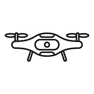 Drone gadget icon outline vector. Pilot creative air Stock Illustration