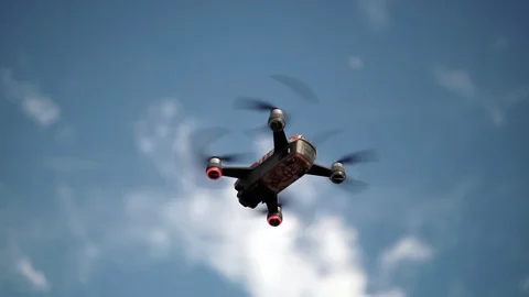 Drone gaining altitude in slow motion Stock Footage 108109874
