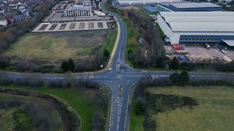 Drone Glide Over Quiet Junction Stock Footage 269851815