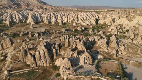 Drone going down cappadocia Video stock 156806707