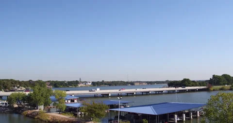 Drone going down at Granbury Lake. Stock Footage 167252854