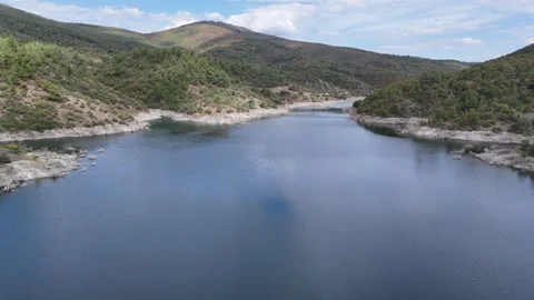 Drone going up to water. Stock Footage 286051185