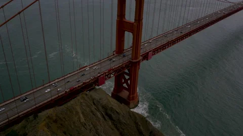 Drone Golden Gate Bridge 4K 24FPS Stock Footage 134206100