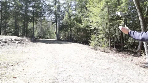 Drone hand launch and landing Stock-Footage 334657516