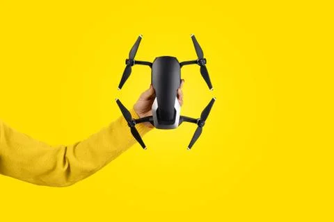 Drone in hand Stock Photos