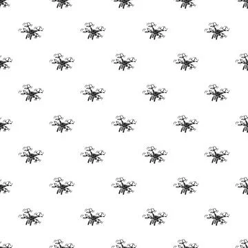 Drone hexacopter patterns on white background showing technology Stock Illustration