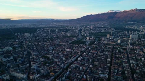 Drone high angle footage of Sofia, Bulgaria Stock Footage 274138606