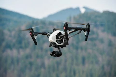 Drone with high resolution digital camera Stock Photos