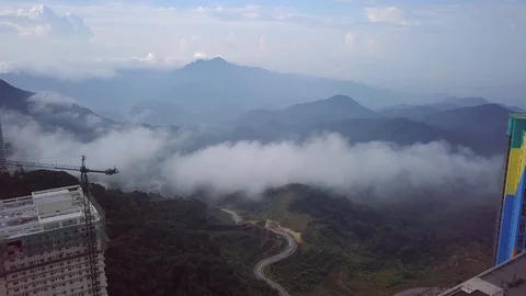 Drone Highlands Above the Clouds Video stock 91088566