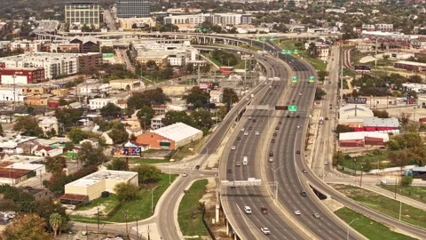 Drone highway hyperlapse Stock Footage 257719763