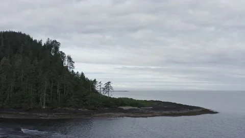 Drone to Hill on Pacific Coast Stockbeeldmateriaal 158509475