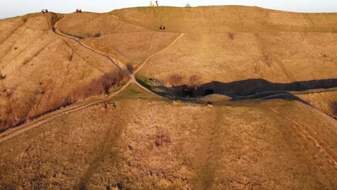 Drone Hill Track Forward Stock Footage 172073640