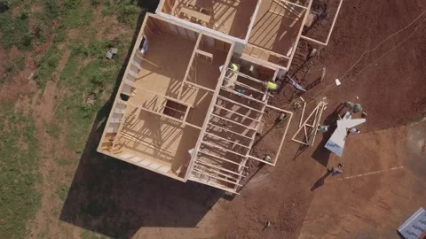 Drone Home Construction Stock Footage 241604929