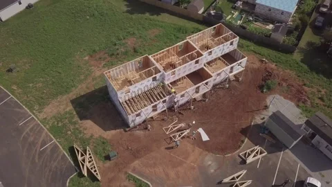 Drone Home Construction Stock Footage 241604930