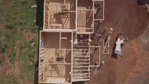 Drone Home Construction Stock Footage 241604935