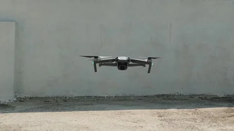 Drone hovering  in air 4k stable short Stock-Footage 262541576