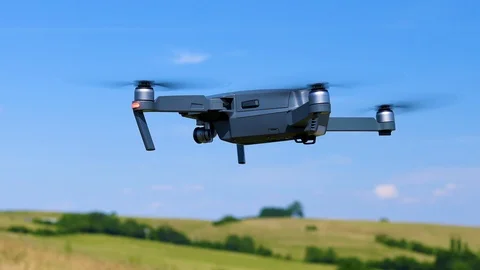 Drone hovering in the air Video stock 91953753
