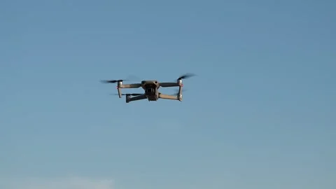 The drone is hovering in the air Video stock 303443705