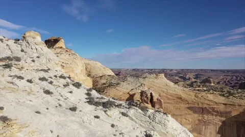 Drone hovering around amazing desert landscape Stock Footage 132227020