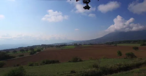 Drone hovering over beautiful landscape Stock Footage 64344475