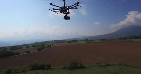 Drone hovering over beautiful landscape Video stock 64344670