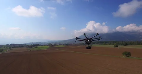 Drone hovering over beautiful landscape Video stock 64344685