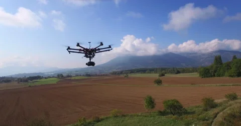 Drone hovering over beautiful landscape Video stock 64344689