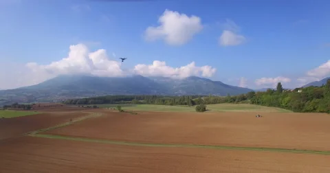 Drone hovering over beautiful landscape Video stock 64344819