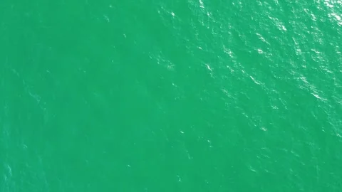 Drone Hovering Over Turquoise Ocean Water, Bird's Eye View, Miami Video stock 341834201