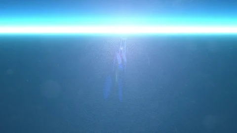 Drone hovering super high above the ocean in 4K Stock Footage 73585417