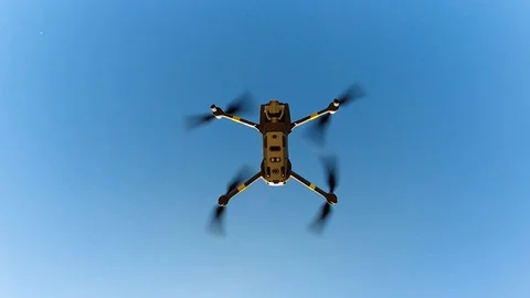 Drone Hovers Above Stock Footage 125853519