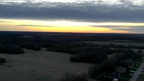 Drone Hyper lapse Over the Sunset Stock Footage 229602253