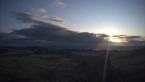 Drone Hyperlapse of Castle Semple Loch, Lochwinnoch Video stock 119169652
