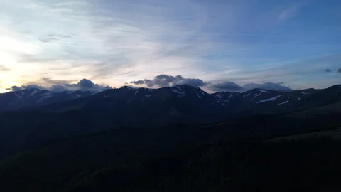 Drone Hyperlapse of Clouds above Ranca, Romania Stock Footage 275626393