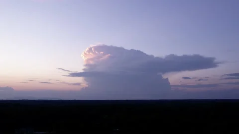 Drone Hyperlapse Of Cumulonimbus cloud In 10-Bit Proress 422Hq Hlg Rec.2020 Hdr Stock Footage 201961347