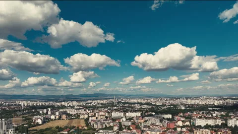 Drone Hyperlapse over the city Stock Footage 240834337