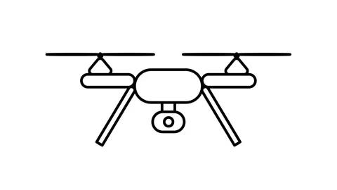 Drone icon animation Stock Footage 153799905