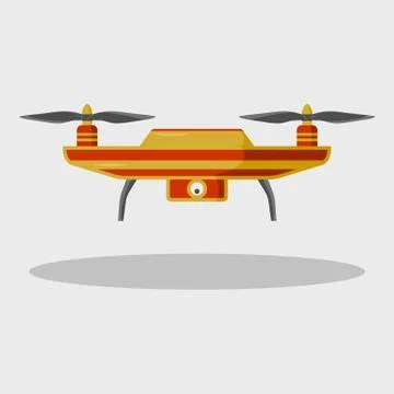 Drone icon with camera. Stock Illustration