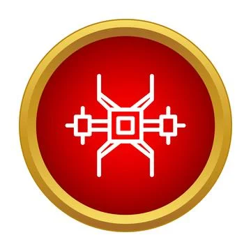Drone icon depicting technology, flight, and innovation Stock Illustration